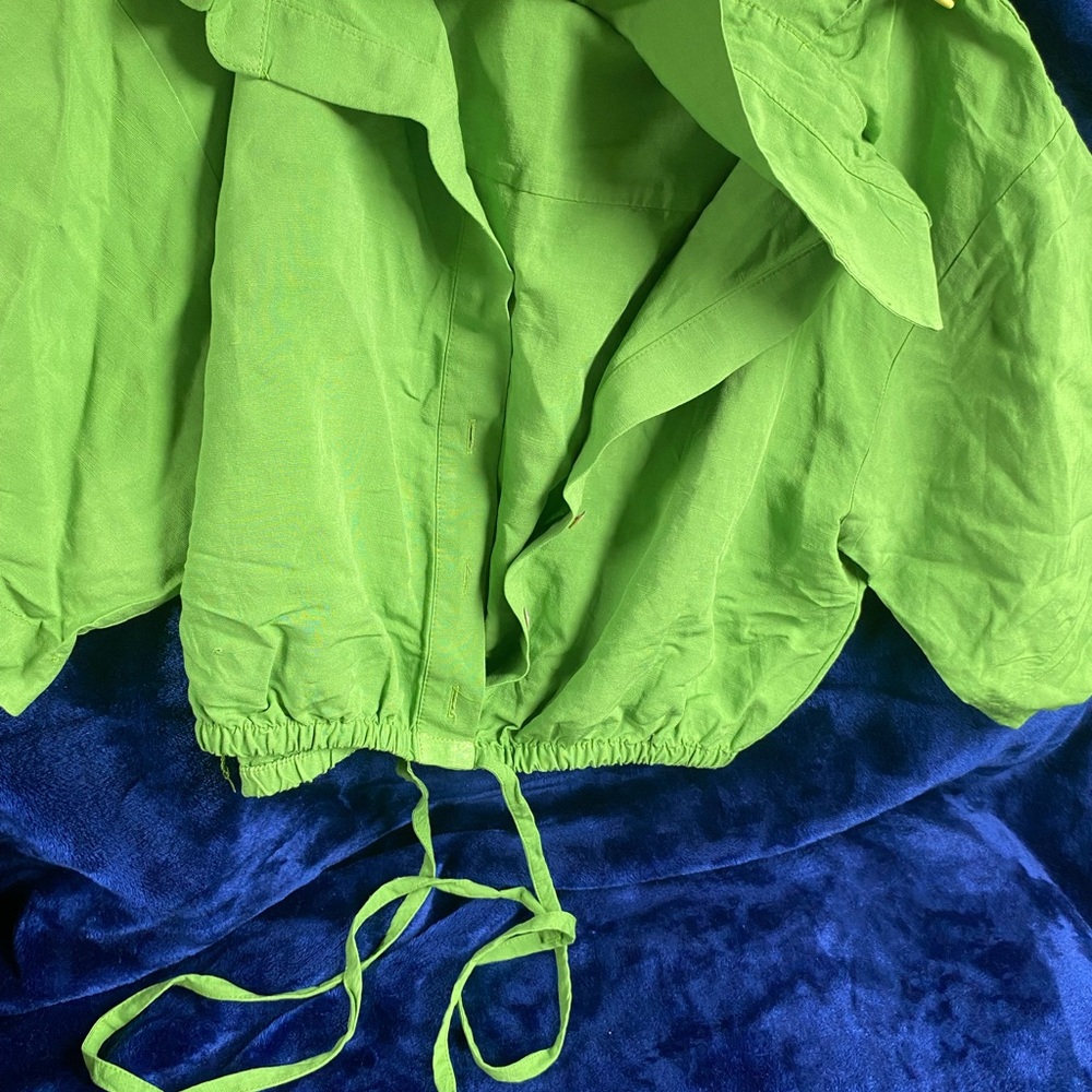 Los Angeles atelier light green crop top